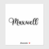 Maxwell naam - handgeschreven kalligrafie sticker (Vel)