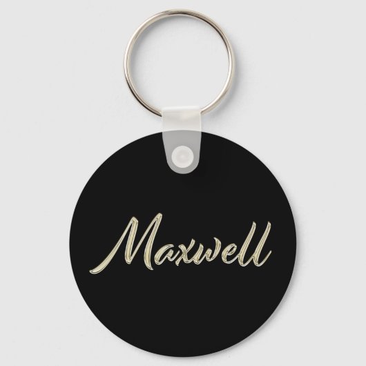 Maxwell Name whitegold Button Porte-clés (Recto)