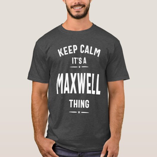 Maxwell Personalized Name Birthday Gift T-shirt (Voorkant)