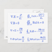 maxwell physics vergelijking briefkaart (Voorkant / Achterkant)