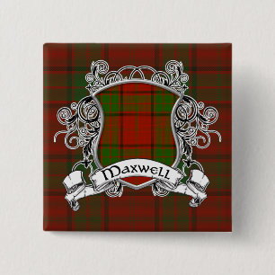 Maxwell Tartan Shield Vierkante Button 5,1 Cm