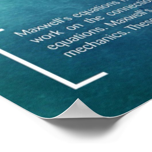 Maxwell's Equations - Math Poster (Coin)