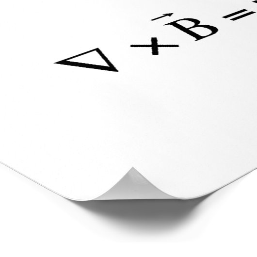 Maxwells vergelijkingen - Differentiële vorm Poster (Hoek)