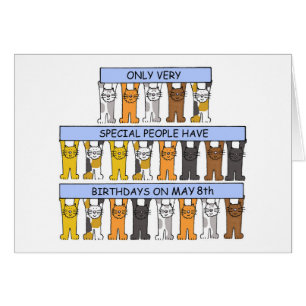 May 8th Birthday Cartoon Cats