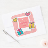 May All Your Wishes Come True Vierkante Sticker (Envelop)