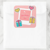 May All Your Wishes Come True Vierkante Sticker (Tas)