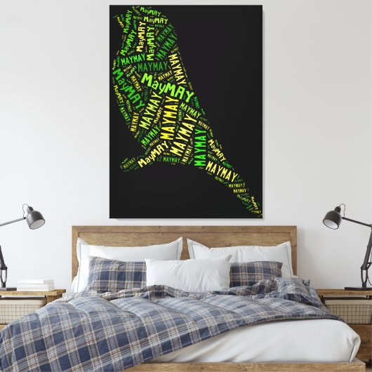 May Bird Canvas Afdruk (Insitu (Slaapkamer))
