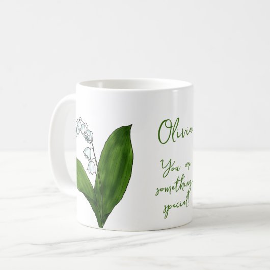 May birth flower Lily of the valley Coffee Mug (Devant gauche)