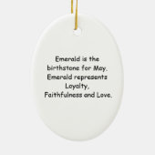 May Birthstone Angel Brunette Keramisch Ornament (Achterkant)