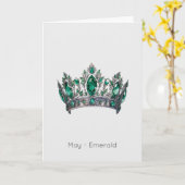 May Birthstone Emerald Birthday Kaart (Gele Bloem)