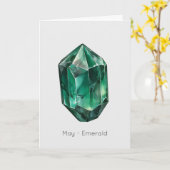 May Birthstone Emerald Bonne carte d'anniversaire (Fleur jaune)