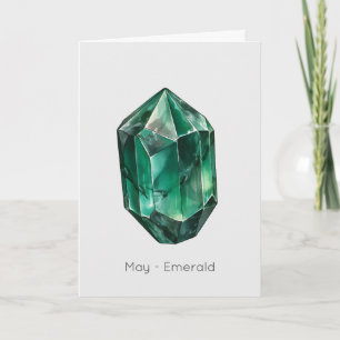 May Birthstone Emerald Bonne carte d'anniversaire