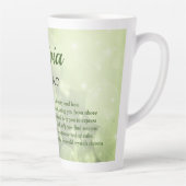 May Birthstone Emerald design Latte Mok (Rechts)