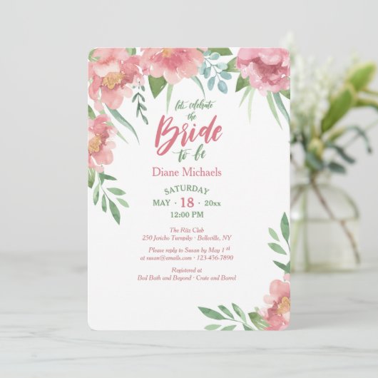 May Blooms Invitation de la douche nuptiale (Debout devant)