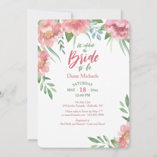 May Blooms Invitation de la douche nuptiale (Devant)