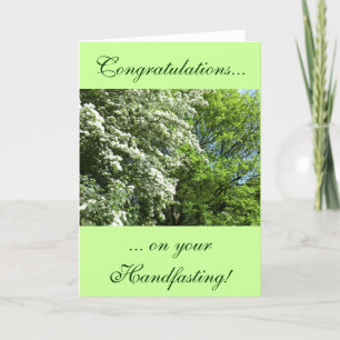 May Blossom en Oak Handfasting Card Kaart