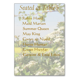 May Blossom Handfasting Table Kaart met gastenlijs