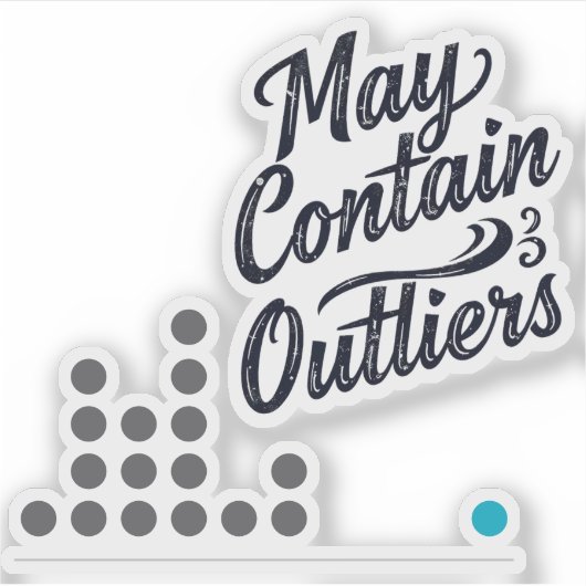 May Contain Outliers Data Vinyl Sticker (w/ Chart) (Devant)