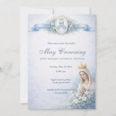 May Crowning Blessed Mary Blue Floral Kaart (Voorkant)