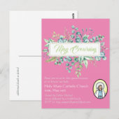 May Crowning Invitations Vierge Marie Invitations (Devant / Derrière)