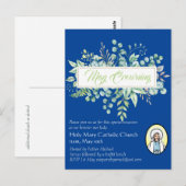 May Crowning Invitations Vierge Marie Invitations  (Devant / Derrière)