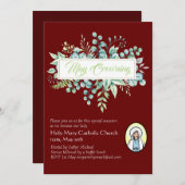 May Crowning Invitations Vierge Marie Invitations  (Devant / Derrière)