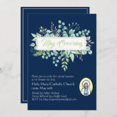May Crowning Invitations Vierge Marie Invitations  (Devant / Derrière)
