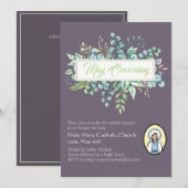 May Crowning Invitations Vierge Marie Invitations  (Devant / Derrière)