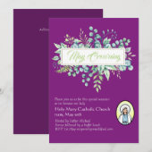 May Crowning Invitations Vierge Marie Invitations (Devant / Derrière)