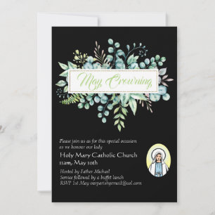 May Crowning Invitations Vierge Marie Invitations