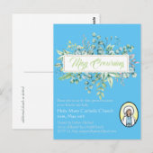 May Crowning Invitations Vierge Marie Invitations  (Devant / Derrière)