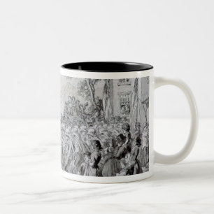 May Day bij Bowdon, Cheshire Tweekleurige Koffiemok