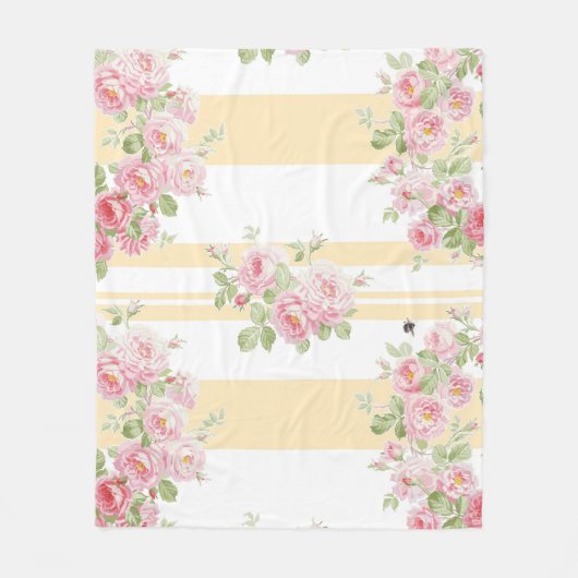 May Day Summer Rozen buttercup medium Fleece Deken (Voorkant)