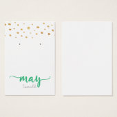 May Emerald Birthstone Earring Display Card Visitekaartje (Voorkant /achterkant)