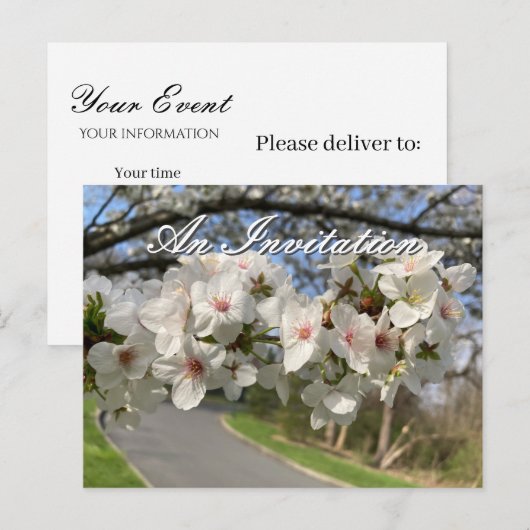 May Flowers Invitation Postcard (Devant / Derrière)