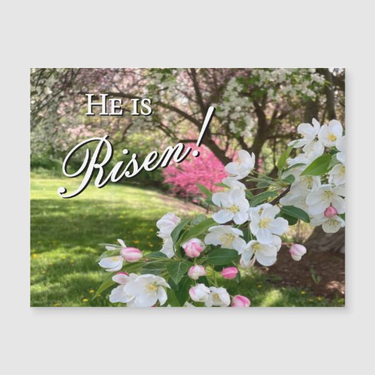May Flowers Pink Easter Magnet (Voorkant)