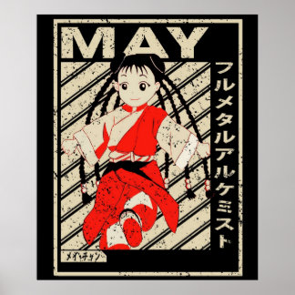 May Fullmetal alchemist Anime Character Art Poster