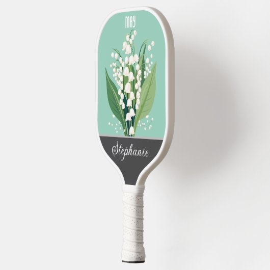 May Geboorte Bloem Aangepaste Naam Pickleball Paddle (Links)