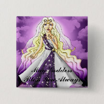 May Goddess Bless You Button