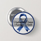 May Huntington's Disease Awareness Month Ronde Button 5,7 Cm (Voorkant /achterkant)