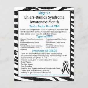 May is Ehlers-Danlos Syndrome Awareness Maand Flyer