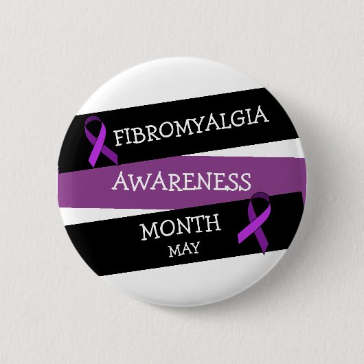 May is Fibromalgia Awareness Month Button (Voorkant)