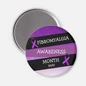May is Fibromalgia Awareness Month Magnet Magneet (Voorkant / Achterkant)