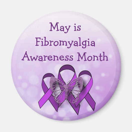 May is Fibromyalgia Bewustheid Maand Magnet Magneet (Voorkant)