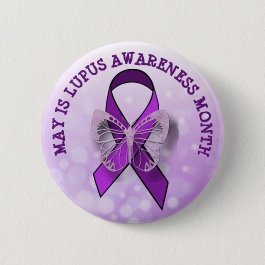 May is Lupus Awareness Month Ronde Button 5,7 Cm (Voorkant)