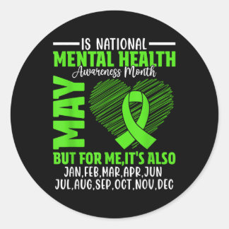 May is National Mental Health Awareness Maand Ronde Sticker