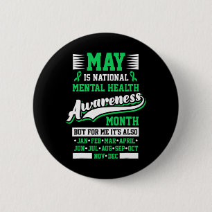 May is National Mental Health Awareness Month Posi Ronde Button 5,7 Cm
