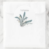 May Lily of the Valley Floral Bouquet Aangepaste n Ronde Sticker (Tas)