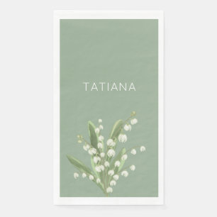 May Lily of the Valley Floral Bouquet Aangepaste n Servet