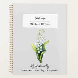 MAY LILY VAN DE VALLEI GEBOORTEBLOEM GEPERSONALISE PLANNER